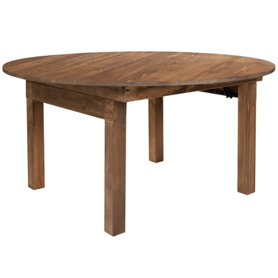 HERCULES Series Round Dining Table | Farm Inspired, Rustic & Antique Pine Dining Room Table - View 1