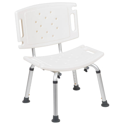 HERCULES Series Tool-Free and Quick Assembly, 300 Lb. Capacity, Adjustable Bath & Shower Chair with Extra Large Back - View 1