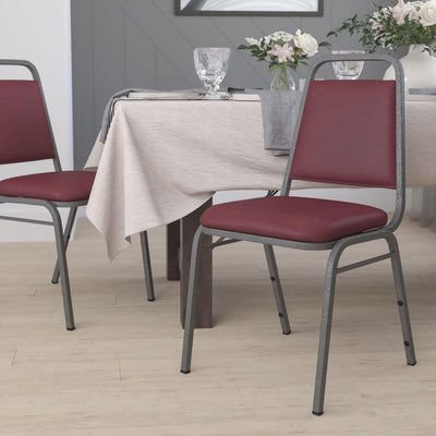 HERCULES Series Trapezoidal Back Stacking Banquet Chair with 1.5" Thick Seat - View 2