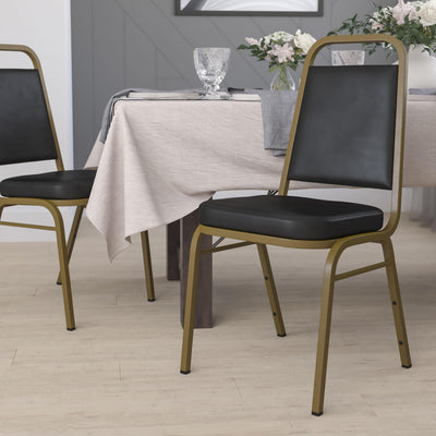 HERCULES Series Trapezoidal Back Stacking Banquet Chair with 2.5" Thick Seat - View 2