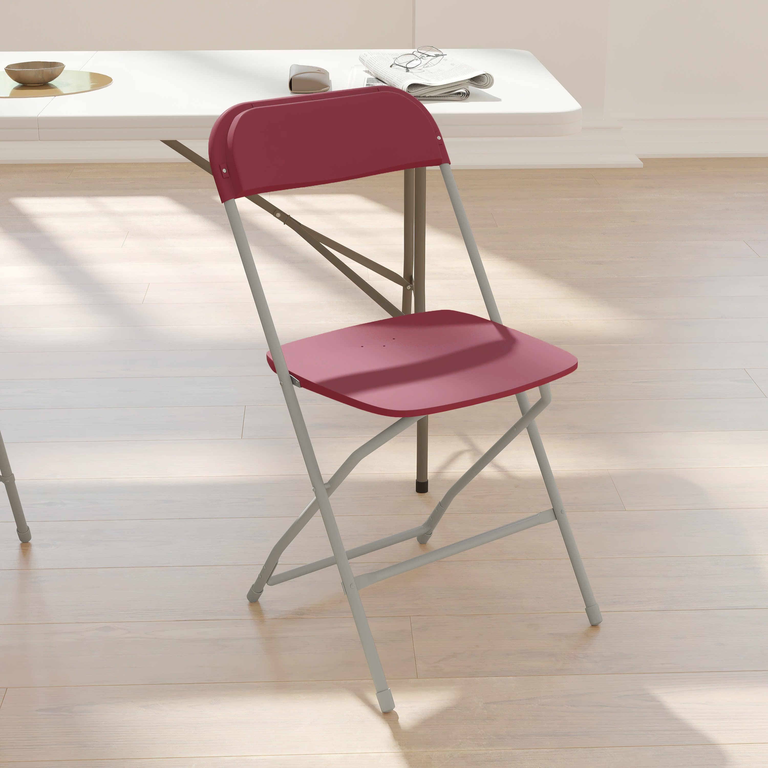 Red plastic 2024 folding chairs