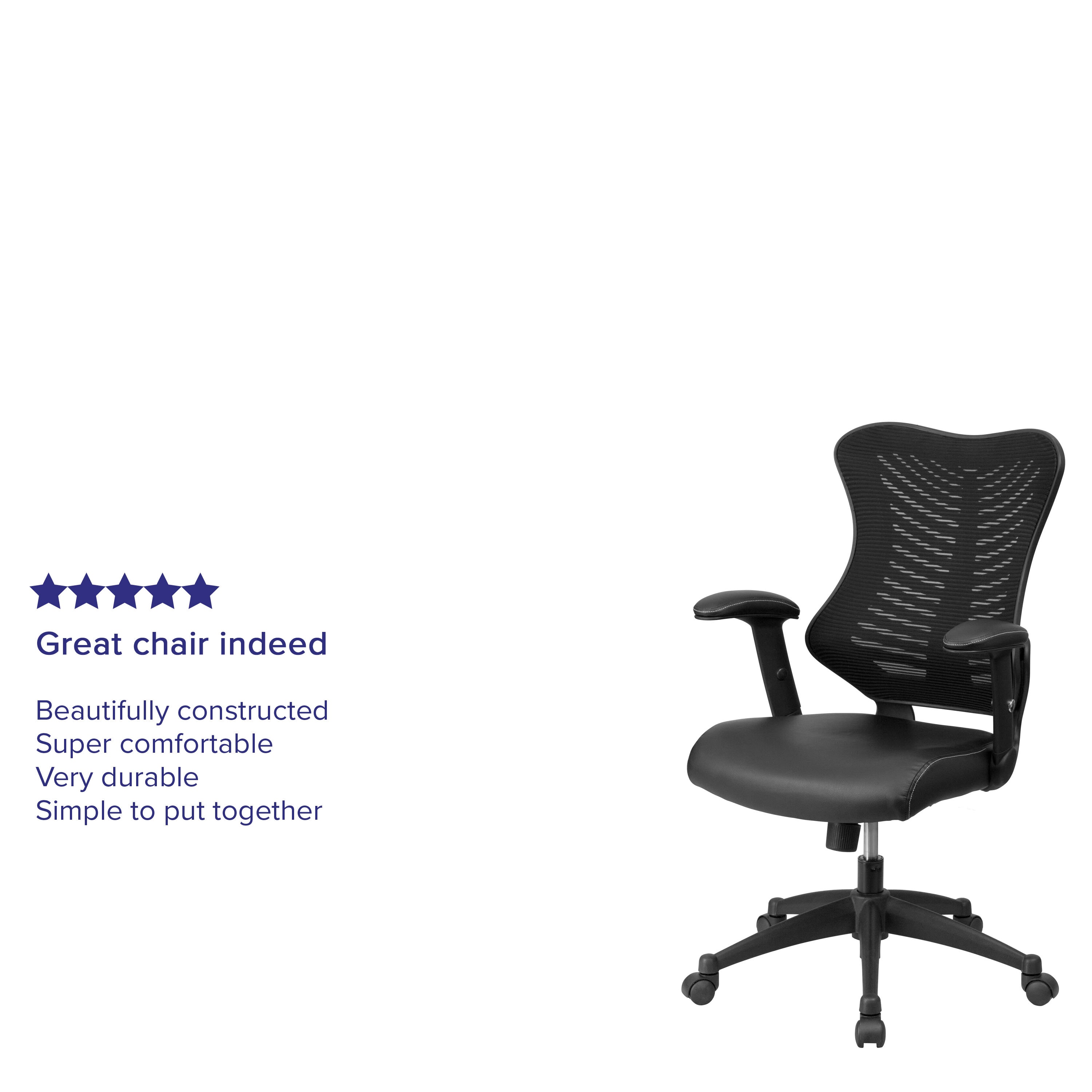 High Back Designer Mesh Executive Swivel Ergonomic Office Chair with  Adjustable Arms