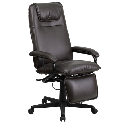 High Back LeatherSoft Executive Reclining Ergonomic Swivel Office Chair with Arms - View 1