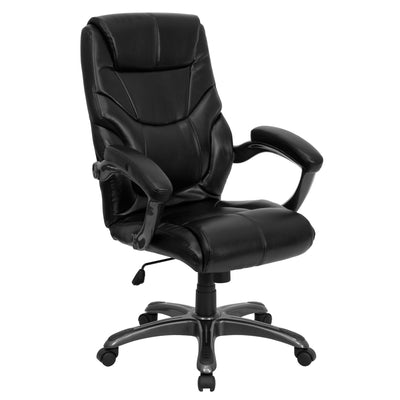 High Back LeatherSoft Executive Swivel Ergonomic Office Chair with Arms - View 1