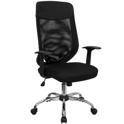 High Back Mesh Executive Swivel Office Chair with Arms - View 1