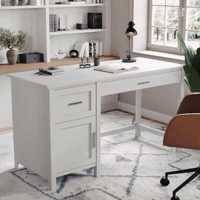 Hutton Shaker Style Home Office Desk with Storage - View 2