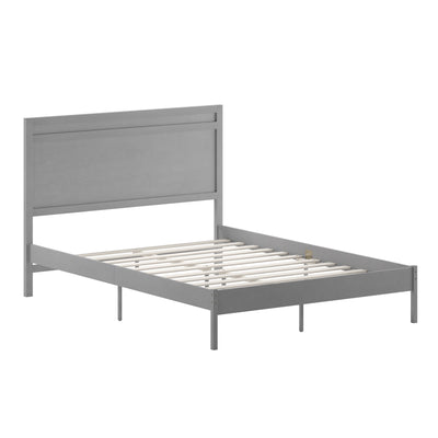Kingston Solid Wood Platform Bed with Wooden Slats and Headboard, No Box Spring Needed - View 1