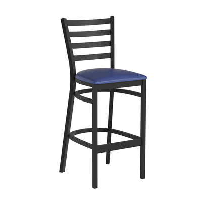 Ladder Back Metal Restaurant Barstool - View 1