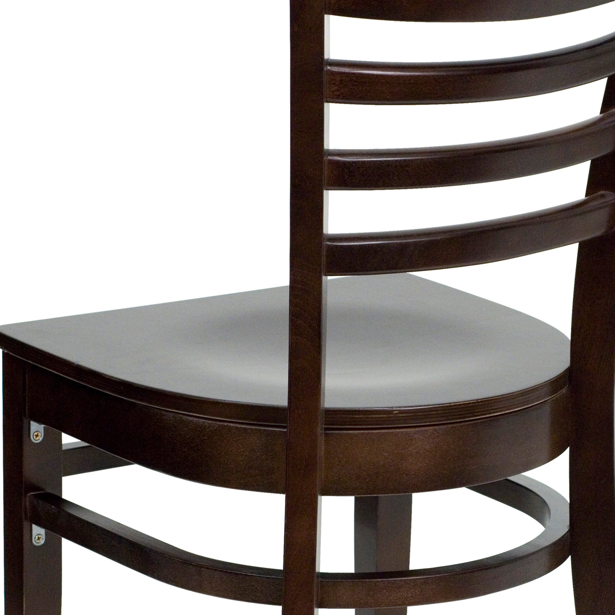 Walnut Wood Seat/Walnut Wood Frame |#| Ladder Back Walnut Wood Restaurant Chair