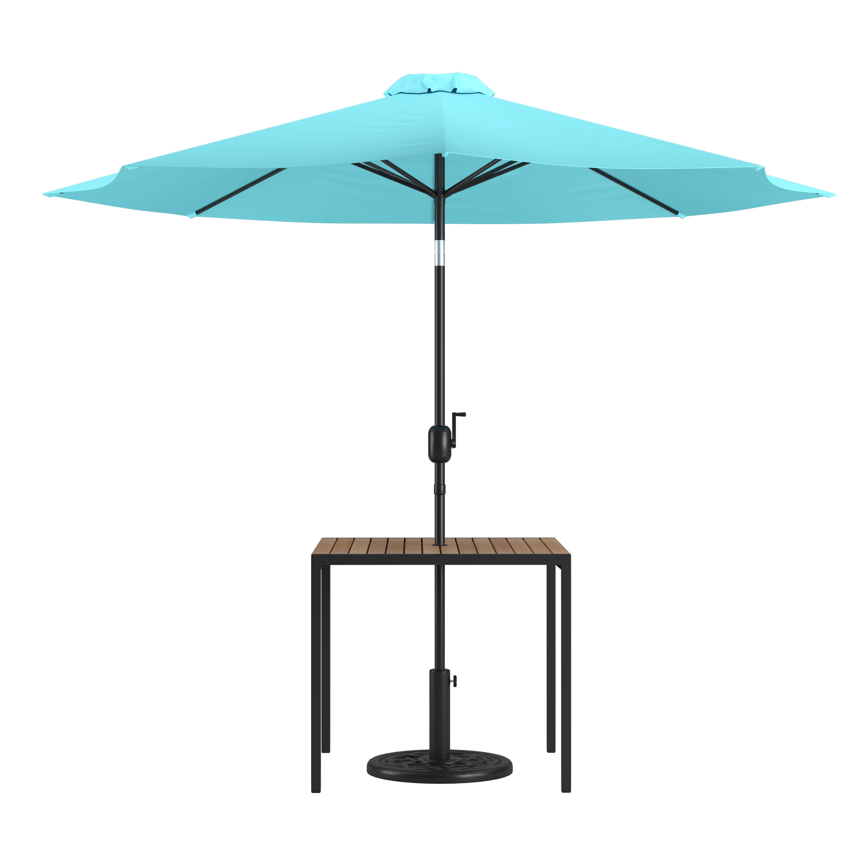 Outdoor table set cheap with umbrella hole