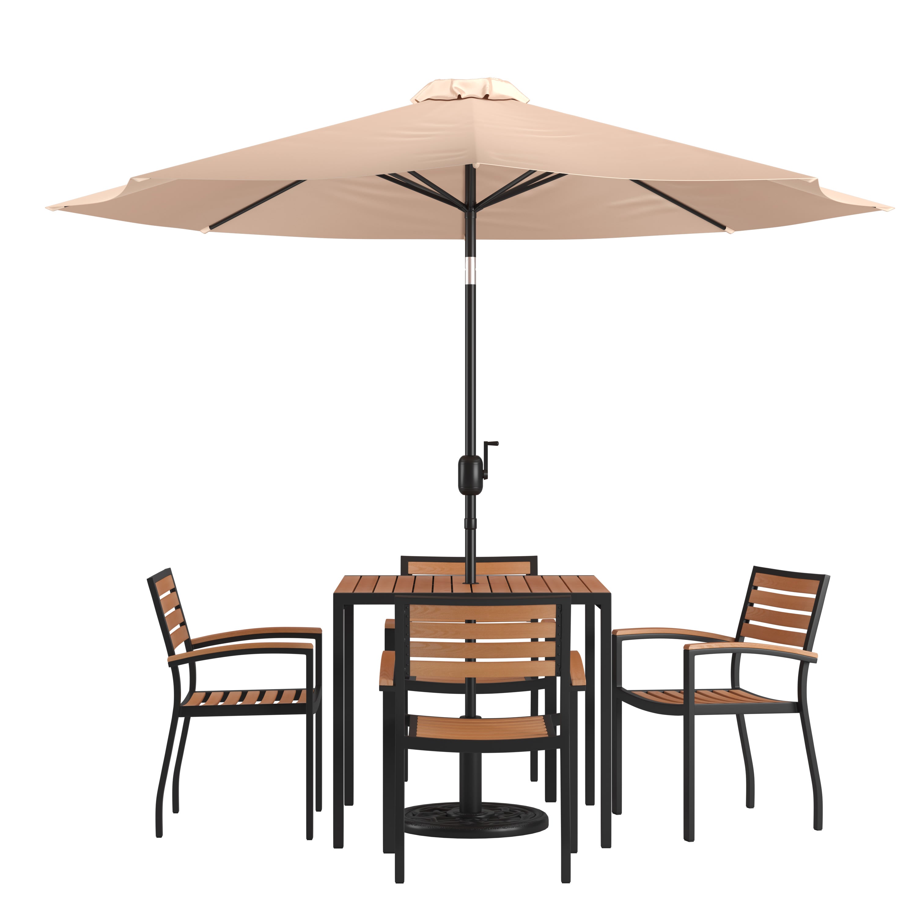 Outdoor umbrella patio cheap set