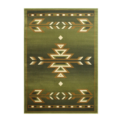 Lodi Collection Southwestern Area Rug - Olefin Rug with Jute Backing for Hallway, Entryway, Bedroom, Living Room - View 1