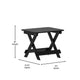 Black |#| 3pc Commercial Indoor/Outdoor Set with 2 Rocking Chairs and End Table in Black