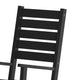 Black |#| 3pc Commercial Indoor/Outdoor Set with 2 Rocking Chairs and End Table in Black