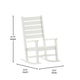 White |#| 3pc Commercial Indoor/Outdoor Set with 2 Rocking Chairs and End Table in White
