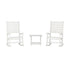 Manchester Commercial Grade 3-Piece Indoor/Outdoor Set with 2 Contemporary All-Weather HDPE Rocking Chairs and End Table