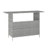 Marco Indoor/Outdoor Patio Wicker Rattan Bar Counter Table with 2 Shelves