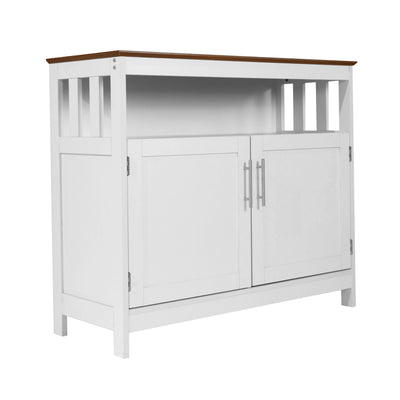 Mayfield Classic Buffet and Sideboard with Double Door Storage Cabinet and Open Storage Shelf - View 1