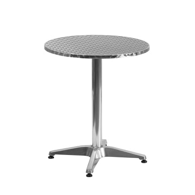 Mellie 23.5'' Round Aluminum Indoor-Outdoor Table with Base - View 1