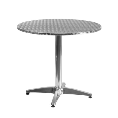 Mellie 31.5'' Round Aluminum Indoor-Outdoor Table with Base - View 1