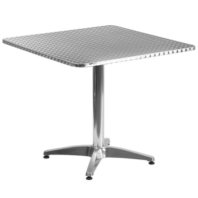 Mellie 31.5'' Square Aluminum Indoor-Outdoor Table with Base - View 1
