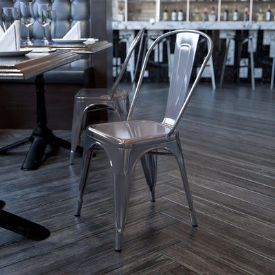Metal Indoor Stackable Chair - View 2