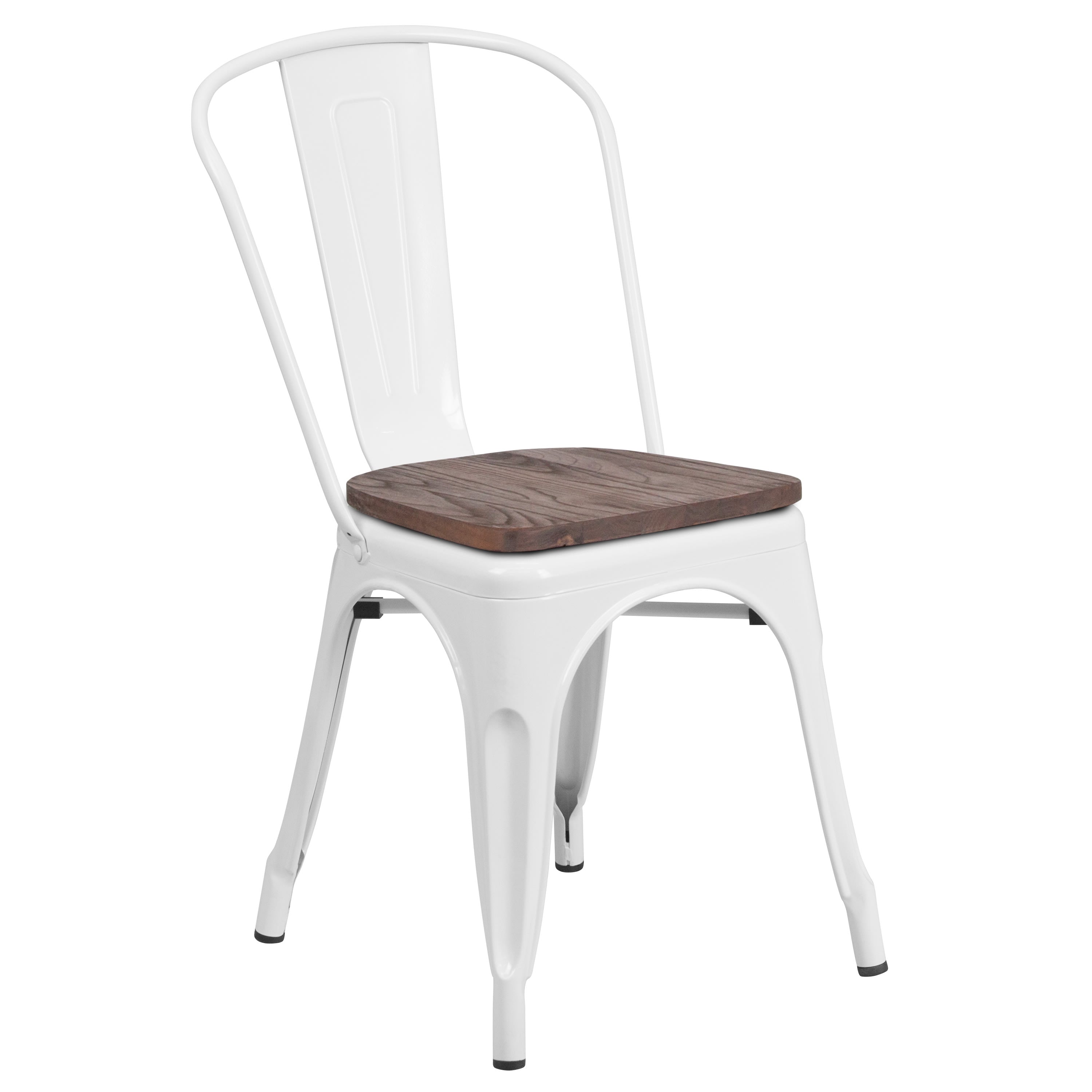 Wood seat discount for metal chairs