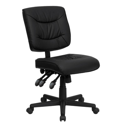 Mid-Back LeatherSoft Multifunction Swivel Ergonomic Task Office Chair - View 1