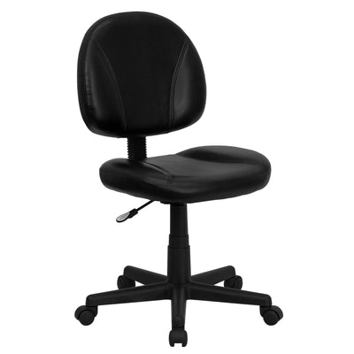Mid-Back LeatherSoft Swivel Ergonomic Task Office Chair with Back Depth Adjustment - View 1