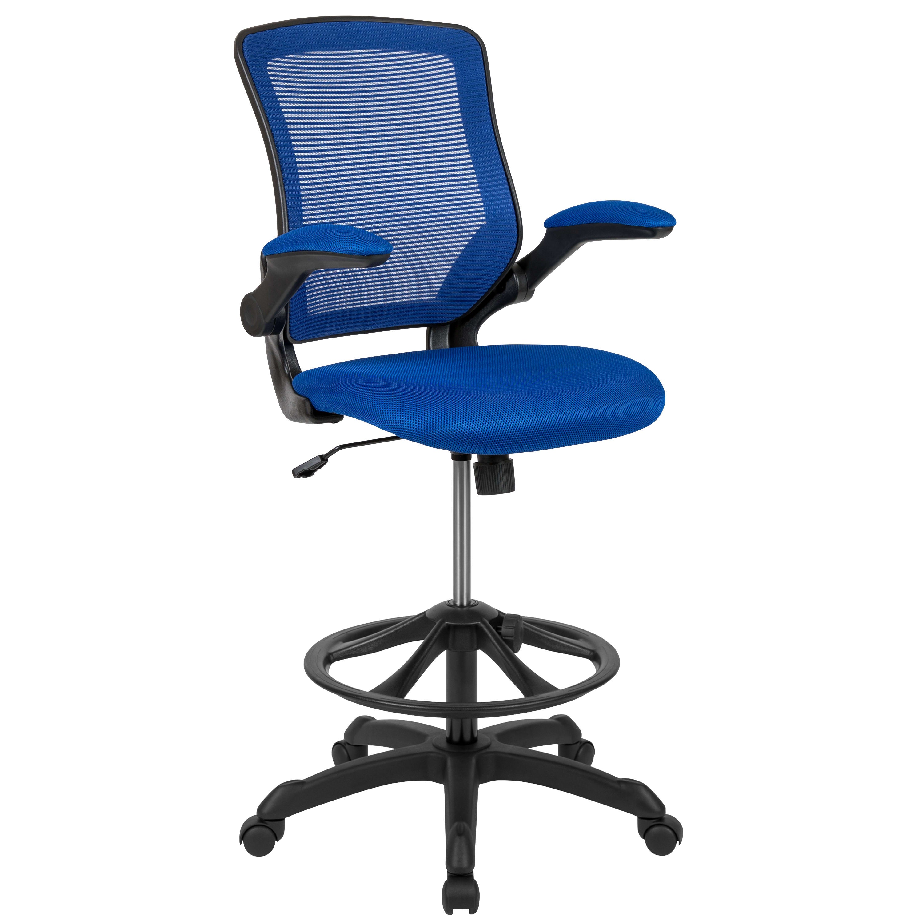 Drafting chair with flip up deals arms