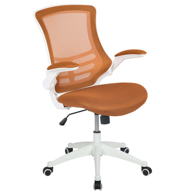 Mid-Back Mesh Swivel Ergonomic Task Office Chair with Flip-Up Arms - View 1