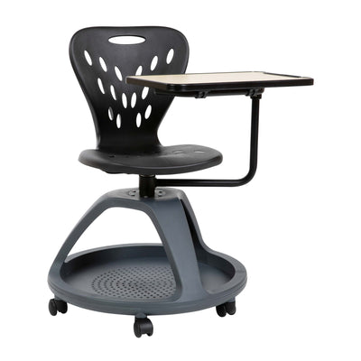 Mobile Desk Chair with 360 Degree Tablet Rotation and Under Seat Storage Cubby - View 1