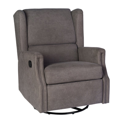 Omma Swivel Glider Rocker Recliner Chair, Manual 360 Degree Swivel Wingback Recliner Perfect for Living Room, Bedroom, or Nursery - View 1