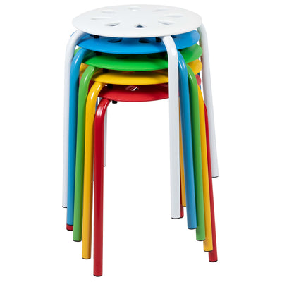 Plastic Nesting Stack Stools, 17.5"Height (5 Pack) - View 1