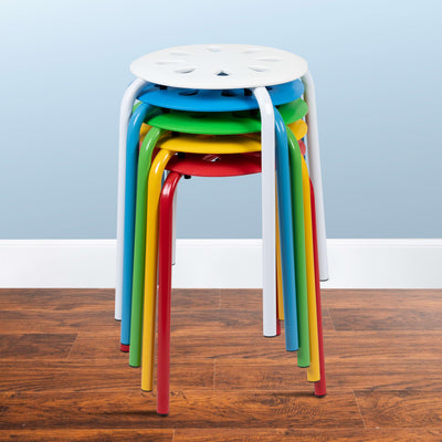 Plastic Nesting Stack Stools, 17.5"Height (5 Pack) - View 2