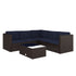 Roan Indoor/Outdoor L-Shaped Sectional with Coffee Table in Wicker PE Rattan with Cushions