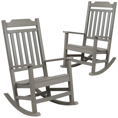 Set of 2 Winston All-Weather Faux Wood Rocking Chair - View 1