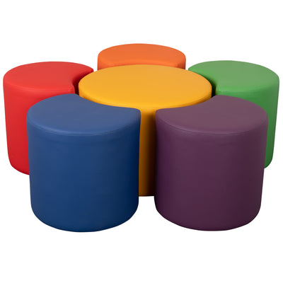 Soft Seating Flexible Flower Set for Classrooms and Common Spaces Colors (18"H) - View 1