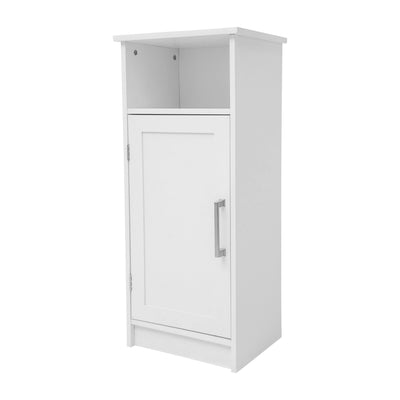Vega Bathroom Storage Cabinet Organizer with Magnetic Closure Door, In-Cabinet Adjustable Shelf, and Upper Open Shelf - View 1