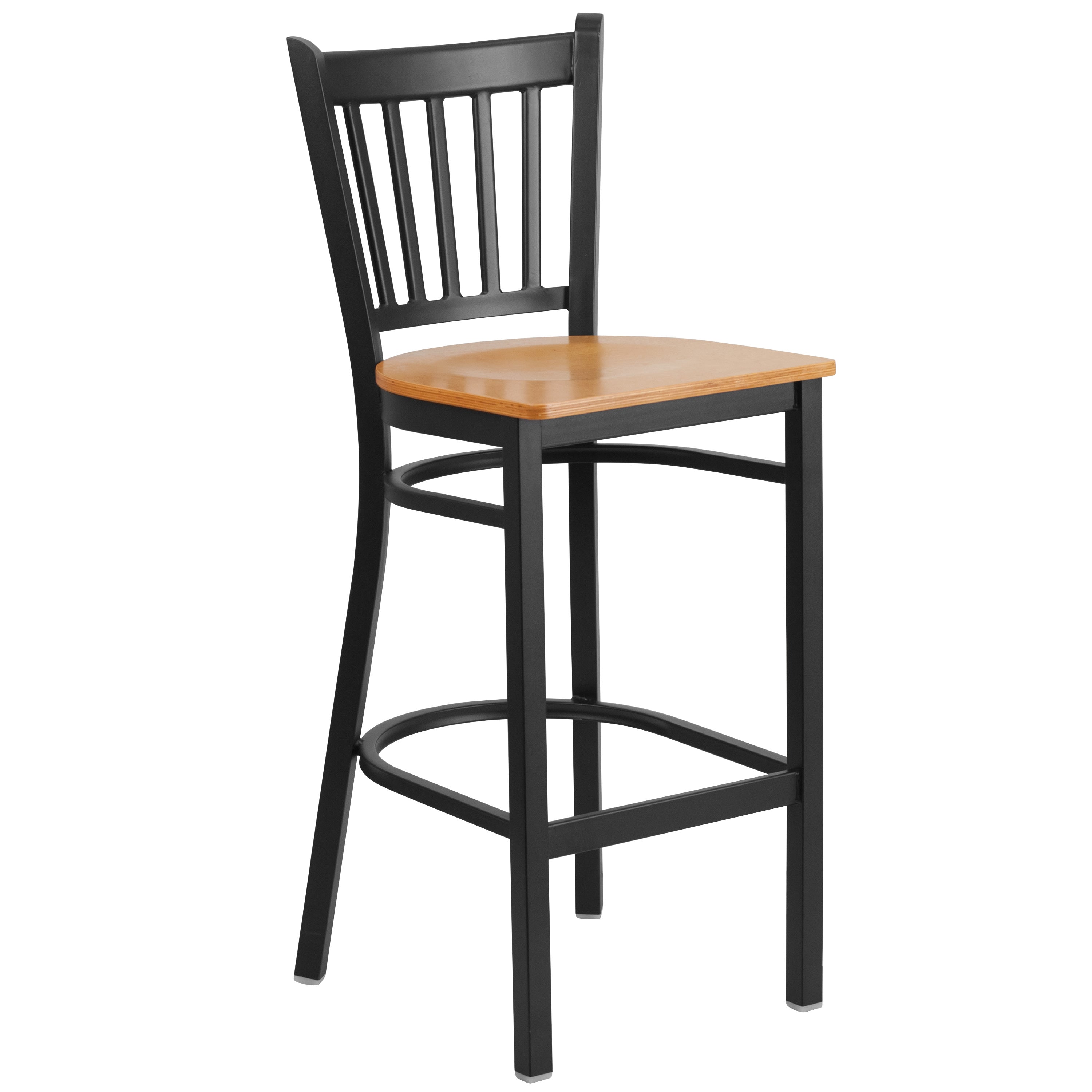 Black metal bar best sale stools with wood seat