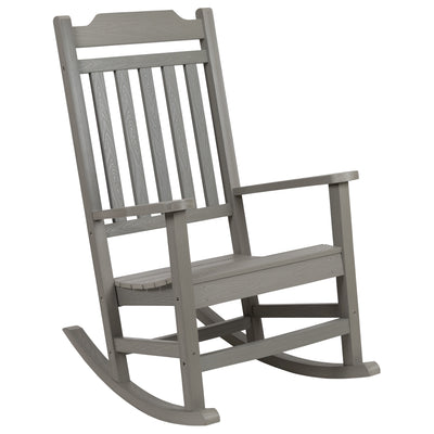 Winston All-Weather Poly Resin Wood Rocking Chair - View 1