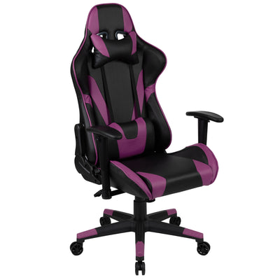 X20 Gaming Chair Racing Office Ergonomic Computer PC Adjustable Swivel Chair with Fully Reclining Back in Red LeatherSoft - View 1