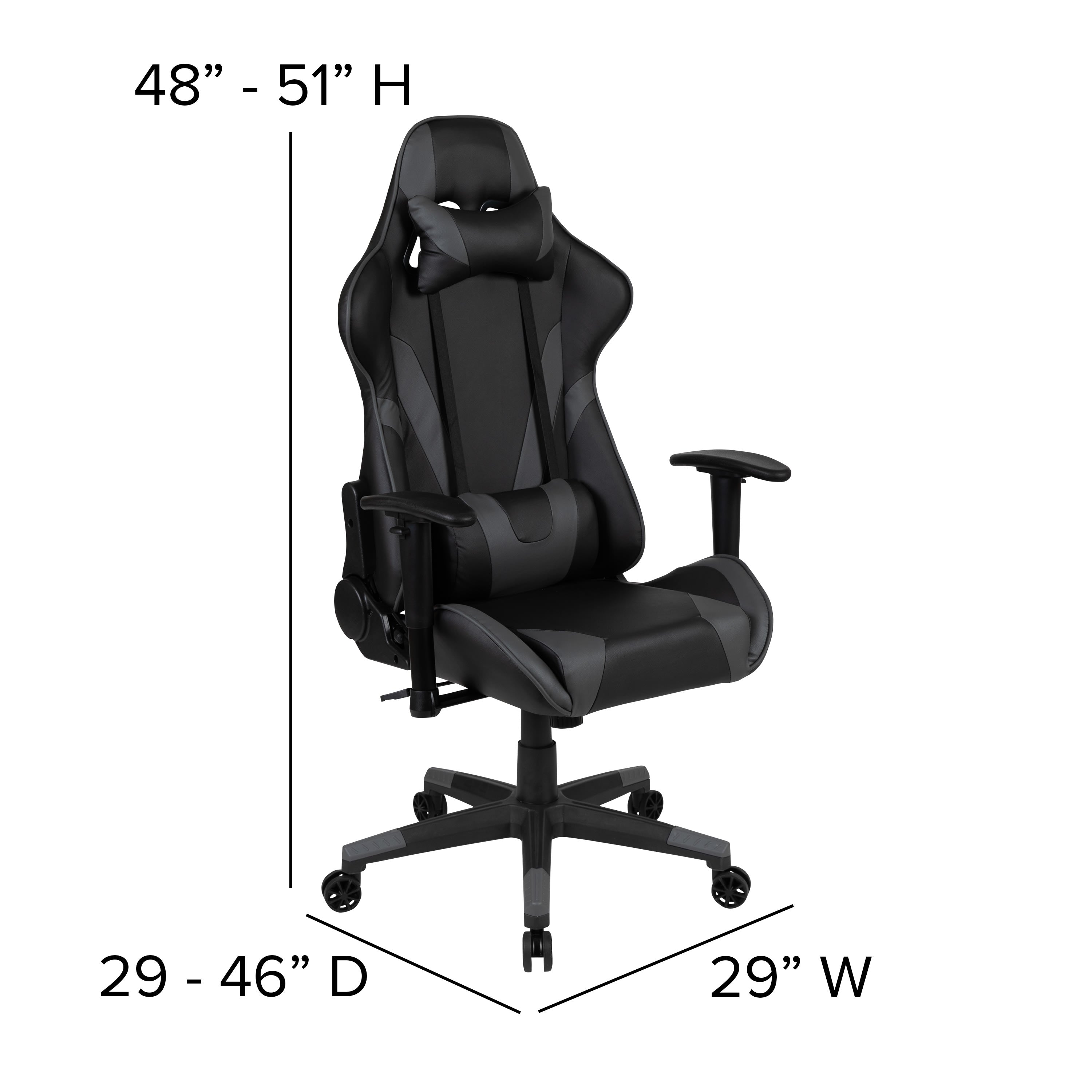 X20 Gaming Chair Racing Office Ergonomic Computer PC Adjustable Swivel  Chair with Fully Reclining Back in Red LeatherSoft